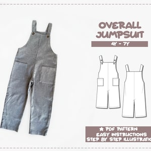 Toddler Boy Pocket Overall Jumpsuit Sewing Pattern