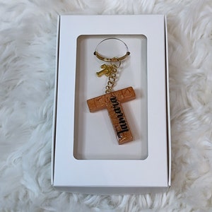 Personalized Resin Keychain -Custom Keychain-Initial Keychain
