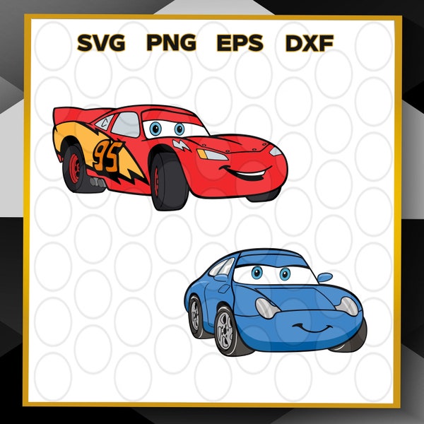 Cars Svg, Lightning McQueen Svg, Cars Svg Files For Cricut, Lightning McQueen Cut Files, Cars Png, Layered SVG Bundle, Cars For Cricut