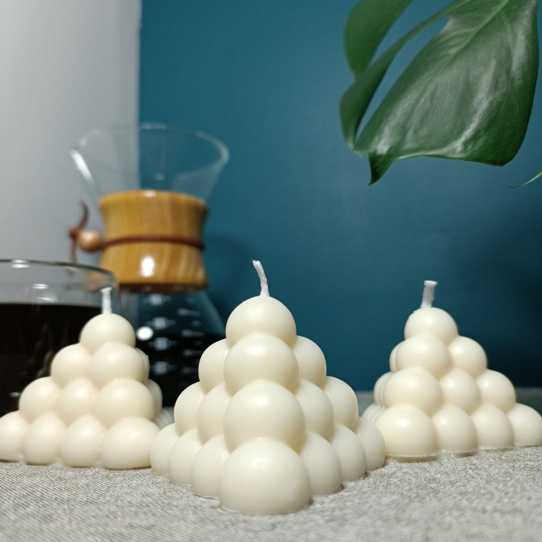 S PYRAMID Bubble Candle VEGAN Pyramid Bubble Candle Etsy