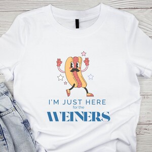 Hot Dog Essen Shirt Lustiges Hot Dog Meme süßes Cartoon Wortspiel T-Shirt 4. Juli Unabhängigkeitstag Geschenk