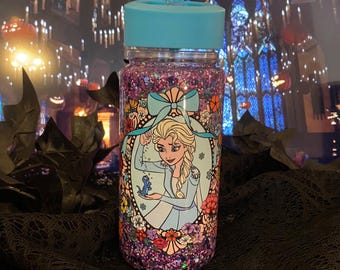 Kids Snow Globe Tumbler ( pop up straw )