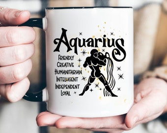 Aquarius zodiac coffee mug, Aquarius birthday gift, Aquarius horoscope, zodiac sign, zodiac mug, quote mug, zodiac traits, horoscope mug