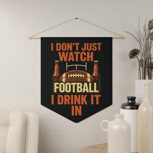 Stendardo con bandierine da football e birra, decorazione per il giorno della partita, decorazione murale sportiva, decorazione da parete per caverne maschili, articoli per feste di fine partita, regalo unico per i tifosi