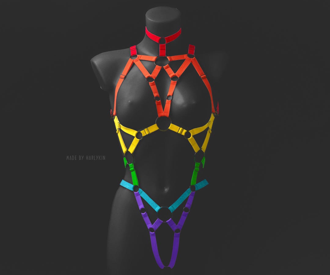 Rainbow Metallic Bunny Mask Adult Pride Costume Accessory main image 1
