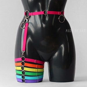 Rainbow Harness Belt, Rainbow Accessories, Rainbow Clothing, Festival Outfit, Rainbow Outfit, Festival Clothing, Pride Month, Parade