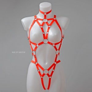 Harness Bodysuit, Harness Body, Rave Outfit, Festival Bodysuit, Festival Neon