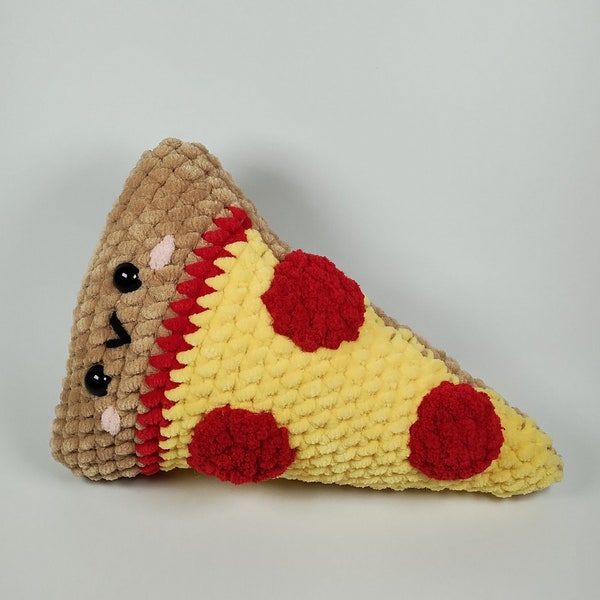 Pizza Slice Crochet Food Plushie | Ready to Ship!