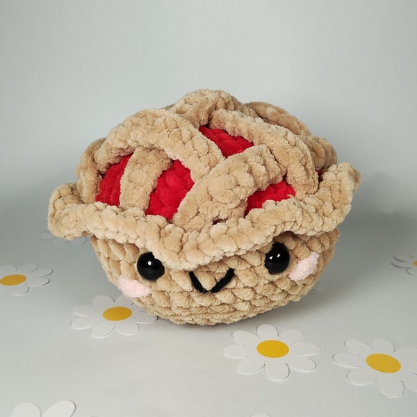 Cherry Pie Crochet Food Plushie | Ready to Ship!