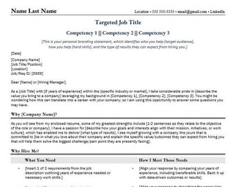 Cover Letter for Technical Roles