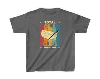 Kinder Totale Sonnenfinsternis 2024, Kinder T-Shirts, Astronomie T-Shirt, Weltraum Shirt, Kinder Wissenschaft, Sammlerstück Shirt, Astronomie, Geschenk,Eclipse Shirt