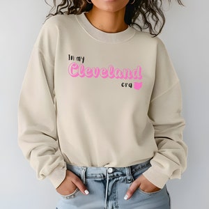 Cleveland sweatshirt, Barbie font, Cleveland clothing, for Cleveland State, Gifts for Cleveland Fans, Gifts for Mom, CLE, Ohio, Women,Unisex