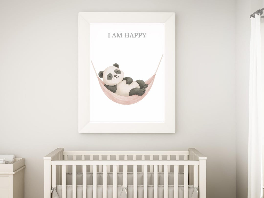 Panda Nursery Print, Jungle Animal Wall Art (digital Download) - Etsy