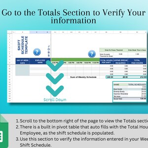 Google Sheets Weekly Shift Schedule Template Calendar, Text Fillable ...