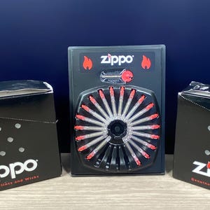Vintage NOS Zippo Lighter Flints & Wicks - Genuine Replacement Parts with Original Instructions New Old Stock (NOS)