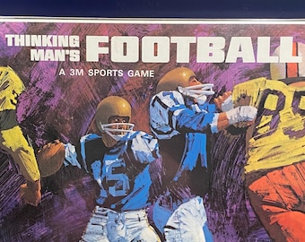 Vintage 1969 3 M Thinking Man's Football Game - Jeu de société de stratégie et de sport Minnesota Mining & Mfg