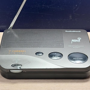 Radio météo vintage RadioShack NOAA, décoration rétro tech