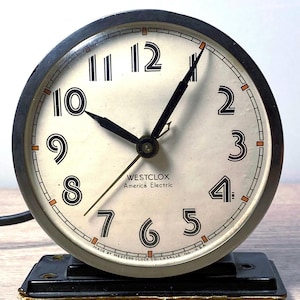 Rare 1930s Art Deco Big Ben Westclox Alarm Clock Retro Decor