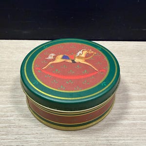 Vintage Rocking Horse Coaster Set | J.S.N.Y. Holiday Tin