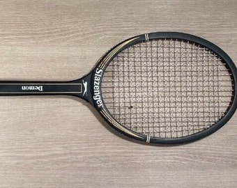 Vintage Slazenger Tennis Racquet Black Demon Sports Collectible Memorabilia Made in U.S.A.