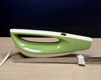 Vintage Avocado Green Hamilton Beach Electric Knife | Model 275A MCM Kitchenware | 1970s Retro Kitchen Decor | Tested & Working