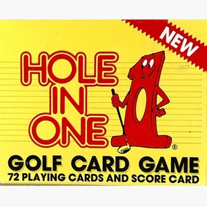 Juego de golf Hole in One antiguo. Juego de cartas Hole In One de 1985. Tarjetas de juego sin abrir, ¡100 % completas!