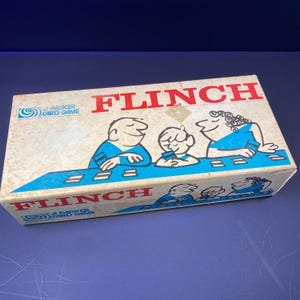 Vintage kaartspel jaren 60 Flinch van Parker Brothers Geweldige jaren 70-sfeer Vintage compleet spel gemaakt in de VS Retro familiegame-avond