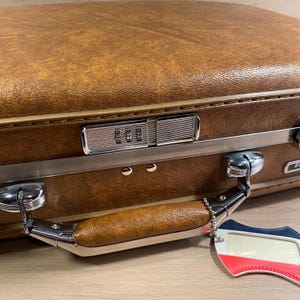 Maletín Samsonite vintage: maletín moderno de mediados de siglo con detalles cromados