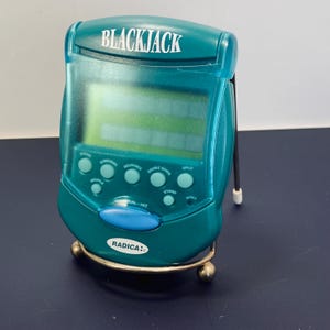 Vintage Radica Flip Top Blackjack, 2001 Handheld Game, Tested Rettro Electronic Games