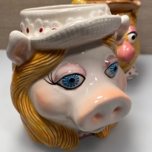 Vintage Miss Piggy Mug. The Muppet Show Miss Piggy Ceramic Mug. Coffee Cup. Tea Cup of Miss Piggy Head.