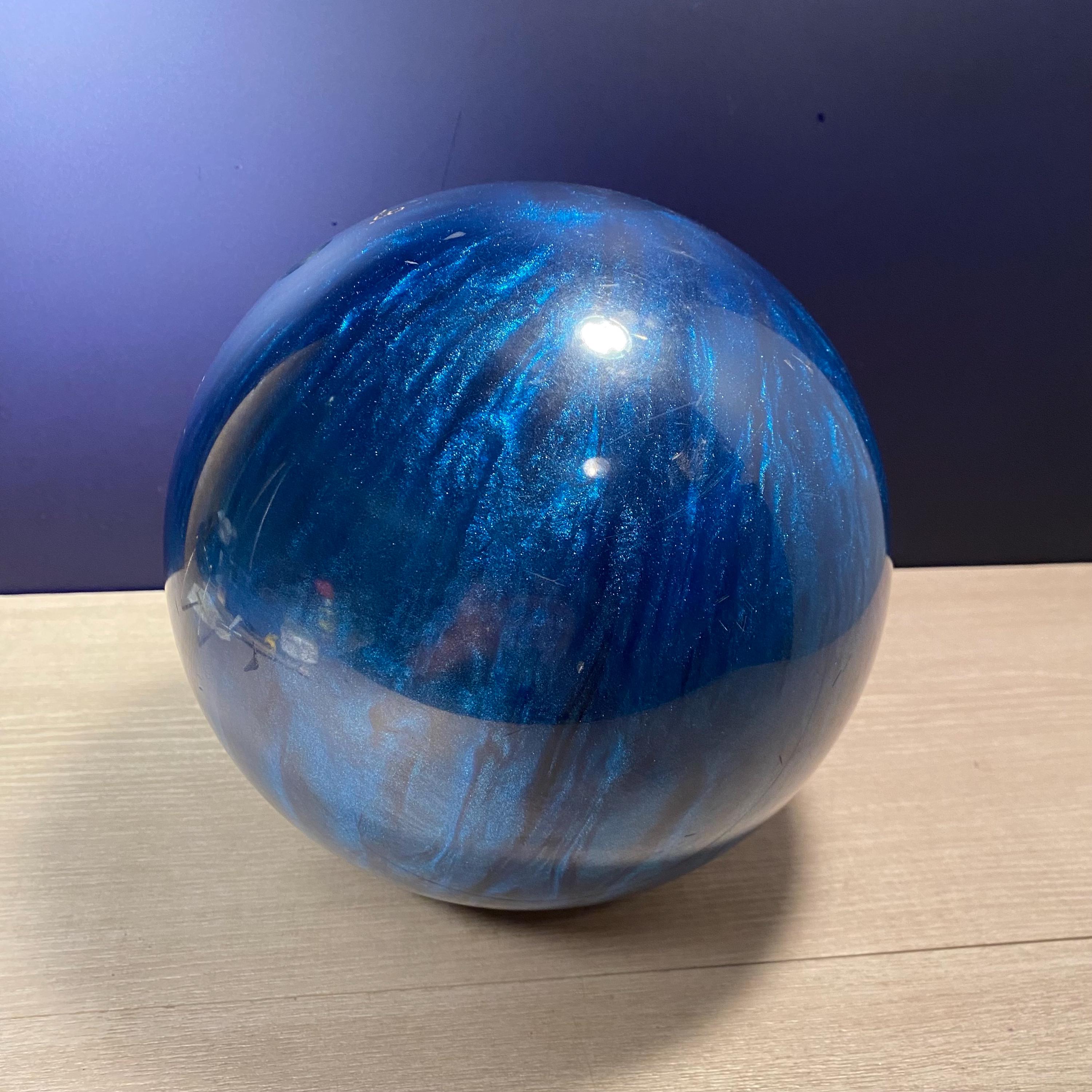 ヴィンテージ コロンビア 300 ブルー スワール ボウリングボール、8