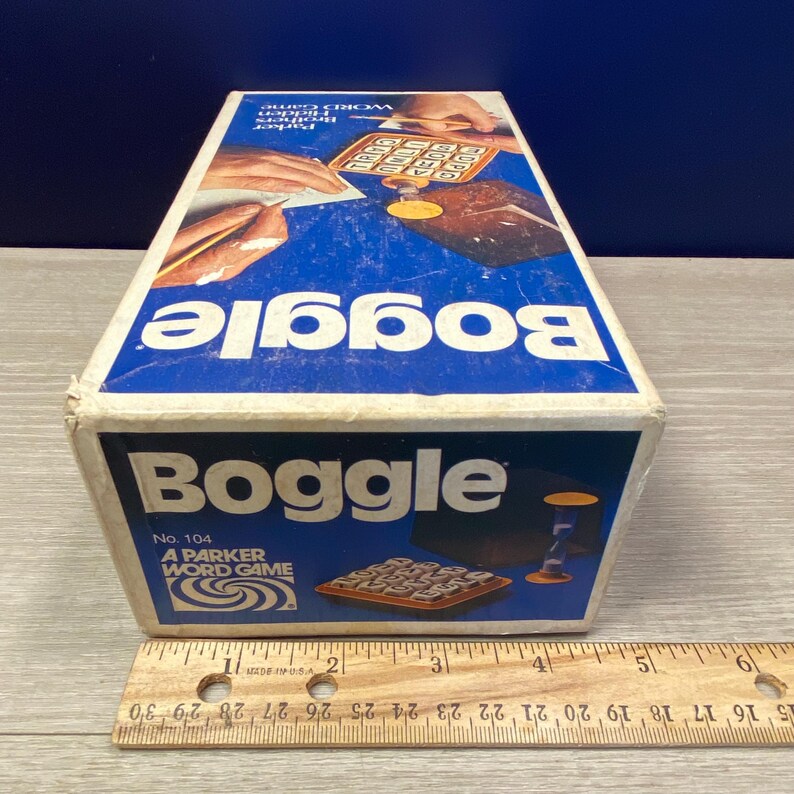 Boggle Box Image Vintage 1976 Boggle Game: Parker Brothers Classic Word Game - Etsy