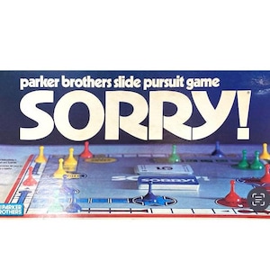 Vintage Complete 1972 Sorry! Game - Parker Brothers Complete Retro Game Night Including Instructions
