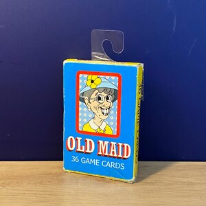Juego de cartas vintage de solterona - Juego completo con instrucciones. Cartas de tamaño estándar. Imágenes divertidas, gráficos geniales de los años 60 y 70.