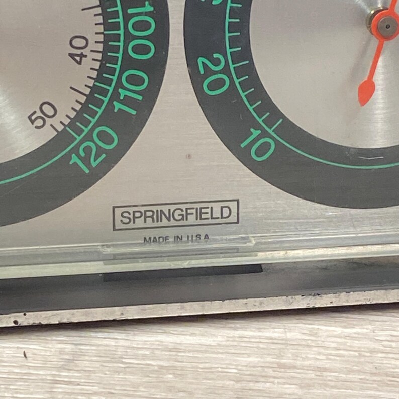 Springfield Precise Temp Vintage Springfield Thermometer Hygrometer, Mid-century Weather Station ...
