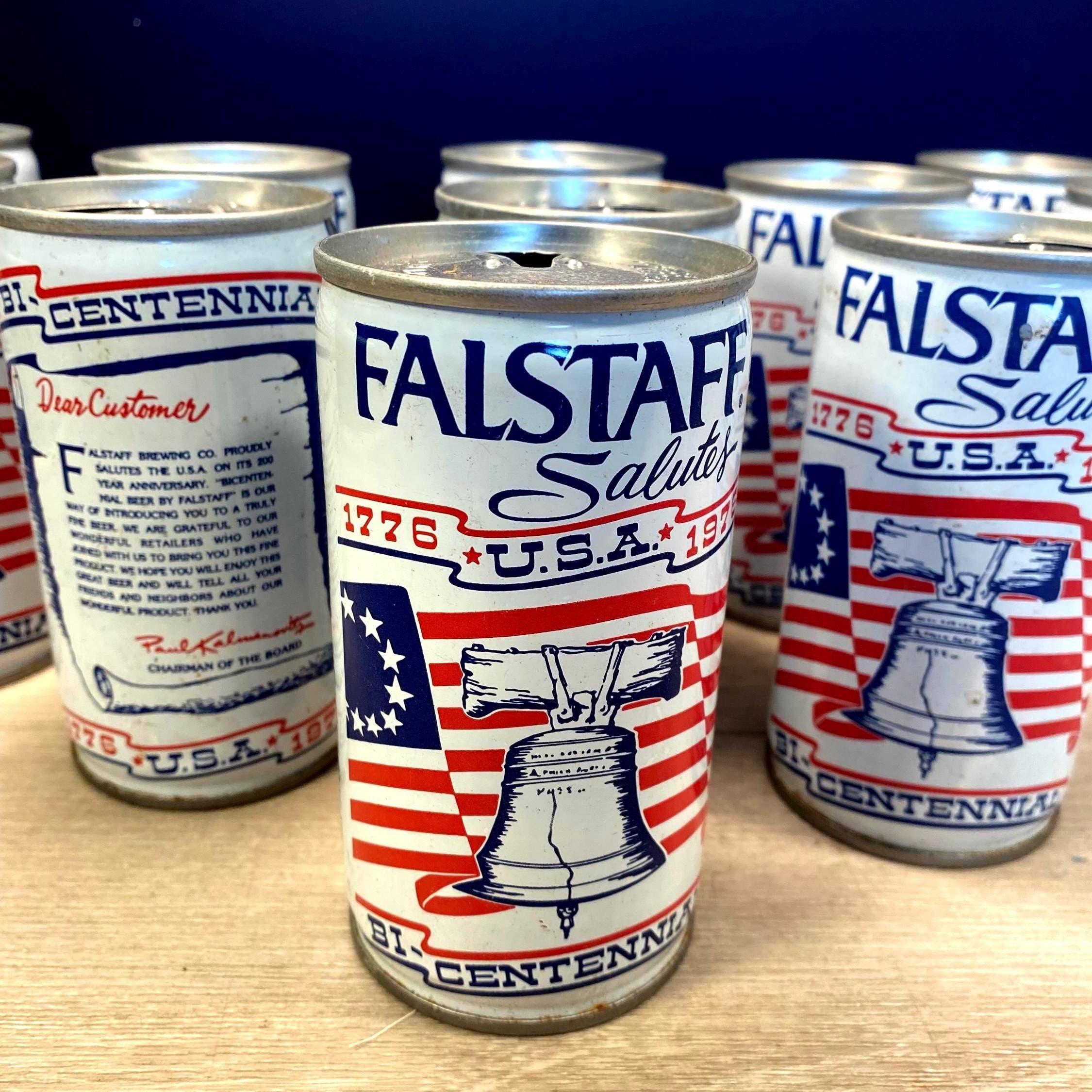 ヴィンテージ 1976 ファルスタッフ センテニアル ビール缶 - 愛国心