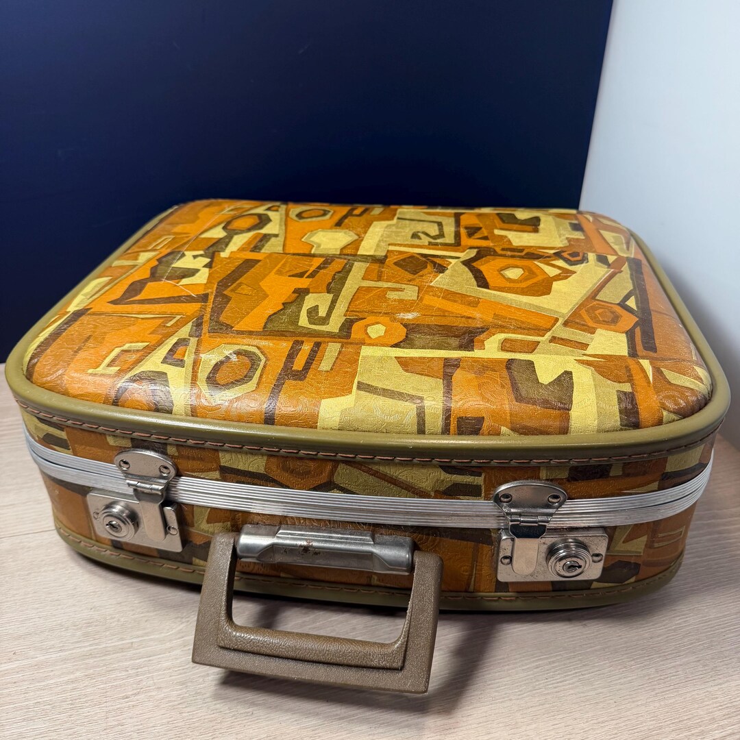 1960s Abstract Train Case | Mid-century Vanity Box With Keys - Etsy