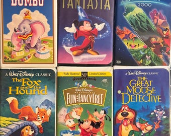 ヴィンテージディズニーVHSアニメテープ、クラシックな80年代90年代の