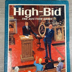 Vintage Bookshelf Game High Bid Fun and Games from 3M Games 1965 The Auction Game Complete