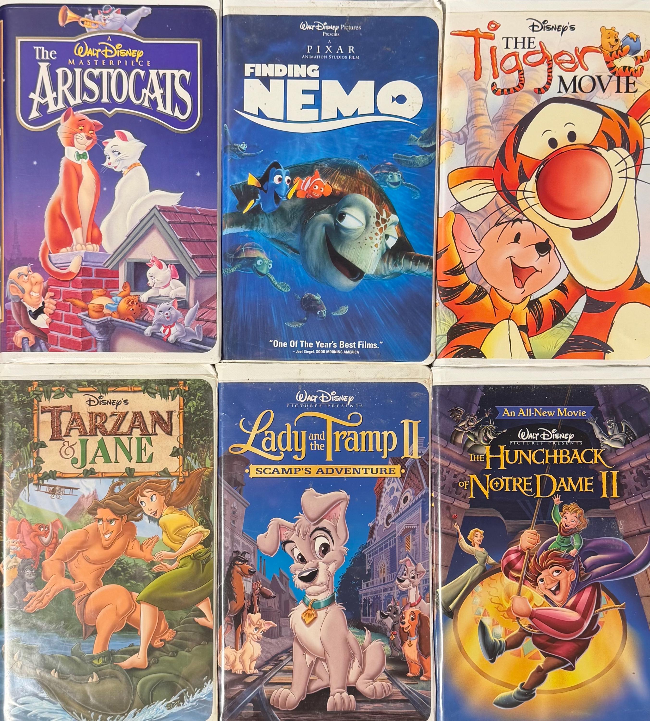 ヴィンテージディズニーVHSアニメテープ、クラシックな80年代90年代の