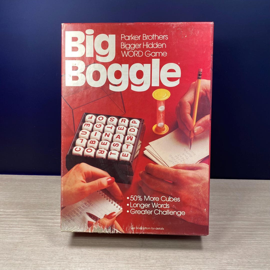 Vintage Big Boggle Game No. 115 - Parker Brothers Bigger Hidden Word ...