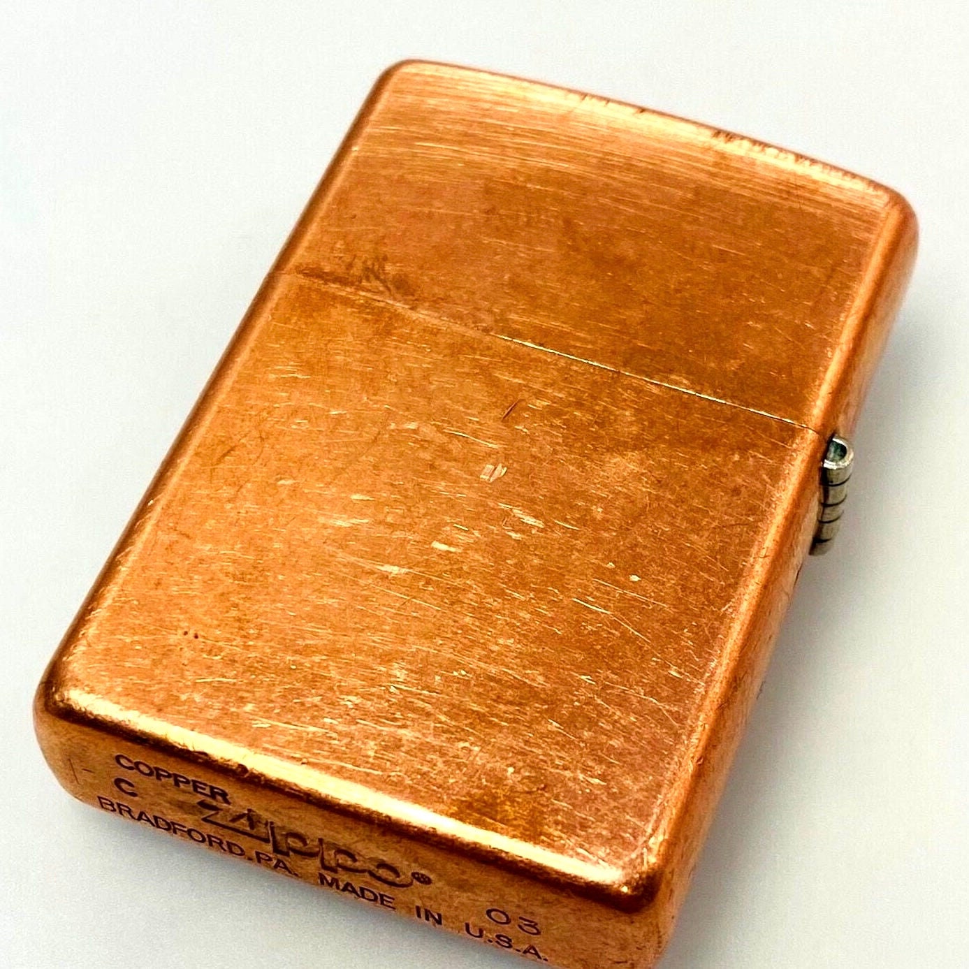 Vintage Zippo Lighter Super Rare Solid Cooper Bradford, PA