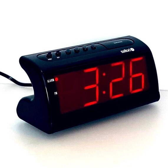 Sveglia vintage grande display digitale rosso Salton modello ST 2020 con pulsante snooze funziona alla grande Etsy Italia