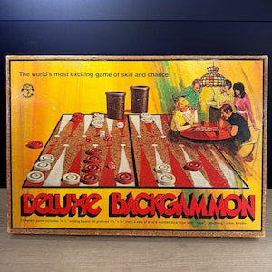 Deluxe Backgammon-set | Korkspel från 1970-talet | Modern inredning i mitten av århundradet