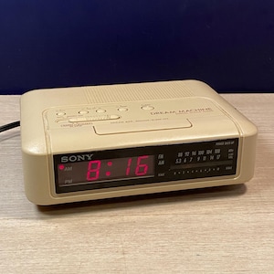 Vintage Sony Dream Machine Clock Radio: 80s Retro Red LED - Etsy