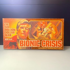Vintage 1975 Six Million Dollar Man Bionic Crisis Game, Parker Brothers, Sci-Fi TV Show, Complete, Collectible Game