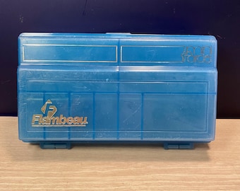 Vintage Flambeau Mini-Force Utility Box, Blue Plastic Tackle Organizer