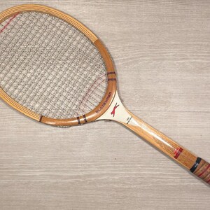 VINTAGE wooden SLAZENGER TENNIS RACQUET 4 5/8 SIGNATURE 1733 ORANTES