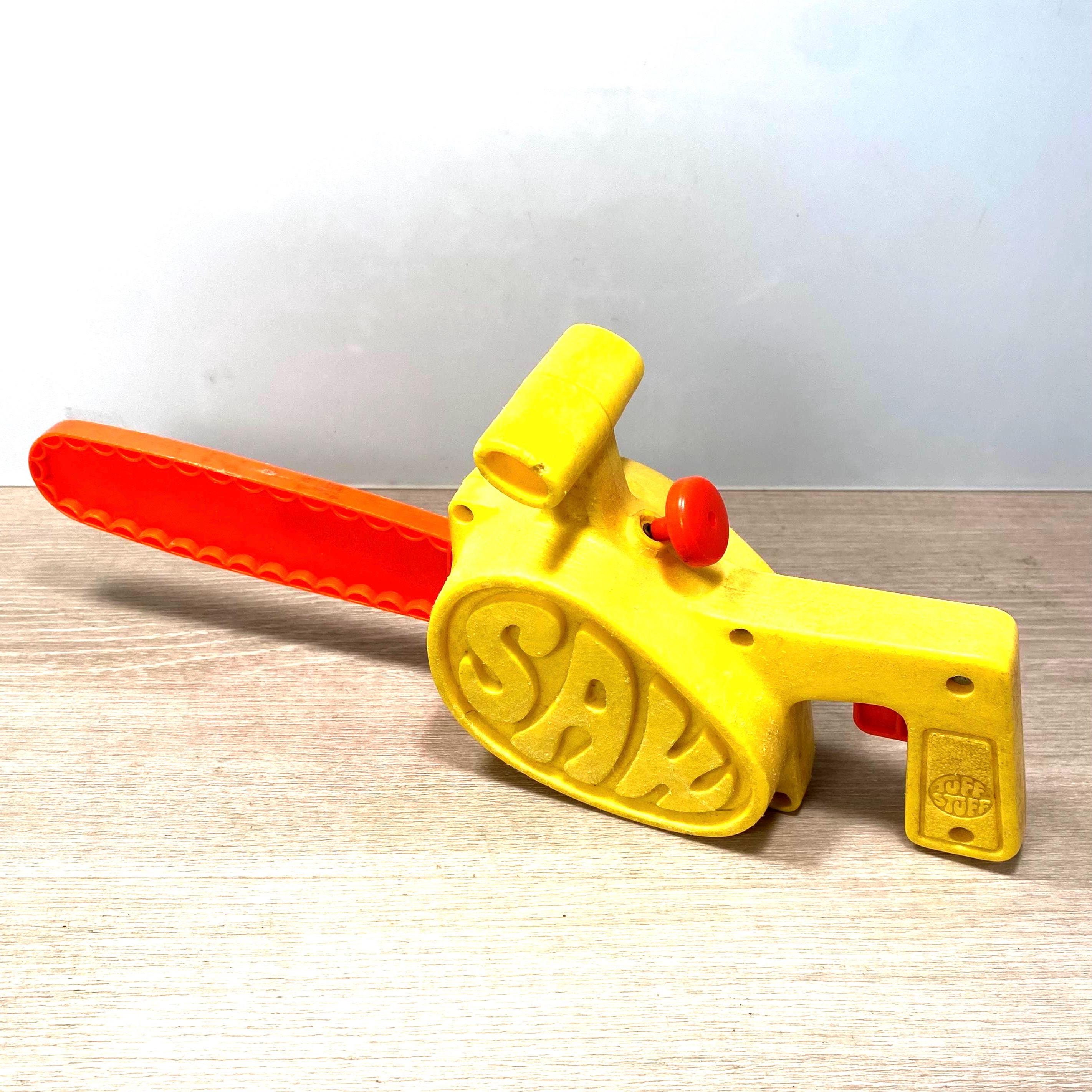 Vintage Mattel Tuff Stuff Collectible Toy Chain Saw Pull Toy for
