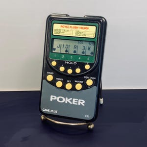 Vintage Poker 9311 RJP Electronic Handheld Game Tested & Working Retro Electronic Game